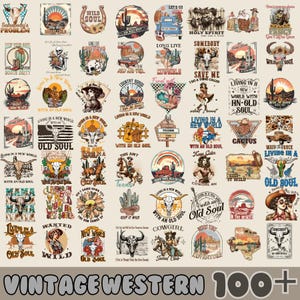 Vintage Western Png Bundle, Cowboy Printable, Cowgirl Designs, Country Tshirt, Country Side, Western Graphics, Rodeo Png, Bundle Sublimation