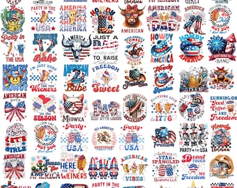 Anniversary 4th of July Bundle Graphics,  Patriotic Png, American Flag, Patriotic Eagle, Retro Aesthetic, Statue of Liberty, 4th Subliamtion