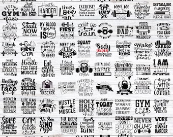 Workout-Svg-Png-Bundle, Fitness-Studio-Motivation-Svg, Übungs-Svg, Gym Hustle-Svg, lustiges Fitnessstudio-Zitat, Bodypainting-Svg, Fintess-Svg, kommerzielle Nutzung