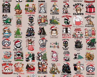 Christmas Cat Png Bundle, Holiday Designs, Cat Quotes, Cat Shirt, Christmas Pet, Sarcastic Png, Christmas Cliparts, Digital Download