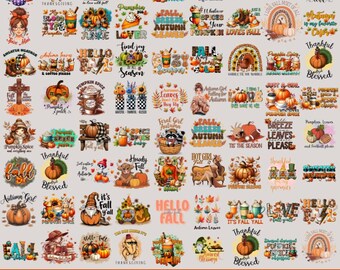 Autumn PNG Clipart Bundle, Fall Designs (Digital Download)