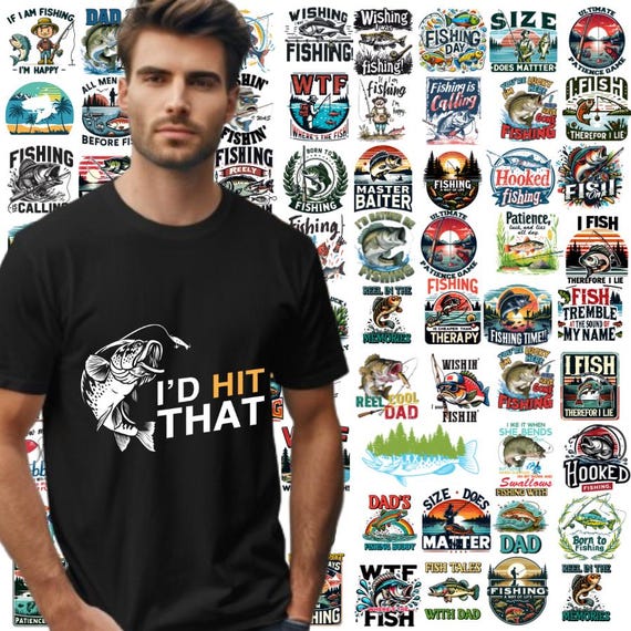 Fishing Png Bundle, Fisherman Printable, Fish Quotes, Hooker Png, Bass Fishing, Dad Fisherman, Fish Cliparts, Fisherman Shirt, Digital File