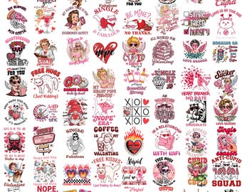 Funny Valentines Day Sublimation Graphics, Xoxo Coquette Bow, Romantic Day, Valentine Cliparts, Lover Gift, Be Mine, Png Bundle File
