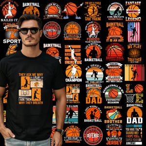 Basketball Designs, Game Day, Png Bundle, Basketball Graphics, Sport Lover, Basketball Shirt, Team Player, Basketball File, Digital Bundle