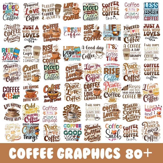 Funny Coffee Quotes, Coffee Lover, Png Bundle, Coffee Cup, Funny Png, Coffee Designs, Coffee Graphics, Bundle Sublimation, Commercial use