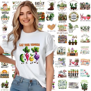 Gardening Png Bundle, Gardener Printable, Hoeing Shirt, Plant Lover, Crazy plant Lady, Houseplant Png, Funny Quote, Bundle Sublimation