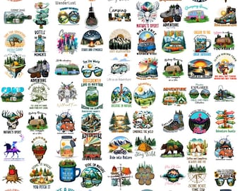 Adventure Png Bundle, Outdoor Graphics, Camping Life, Wild Soul, Nature Lover, Explorer Cliparts, Pod Crafts, Mountain Sublimation