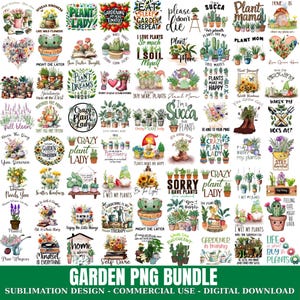 Disegni stampabili per il giardino, PNG per il giardinaggio, pacchetto botanico, grafica primaverile, regalo per giardinieri, amanti dei fiori, amanti delle piante, download digitale