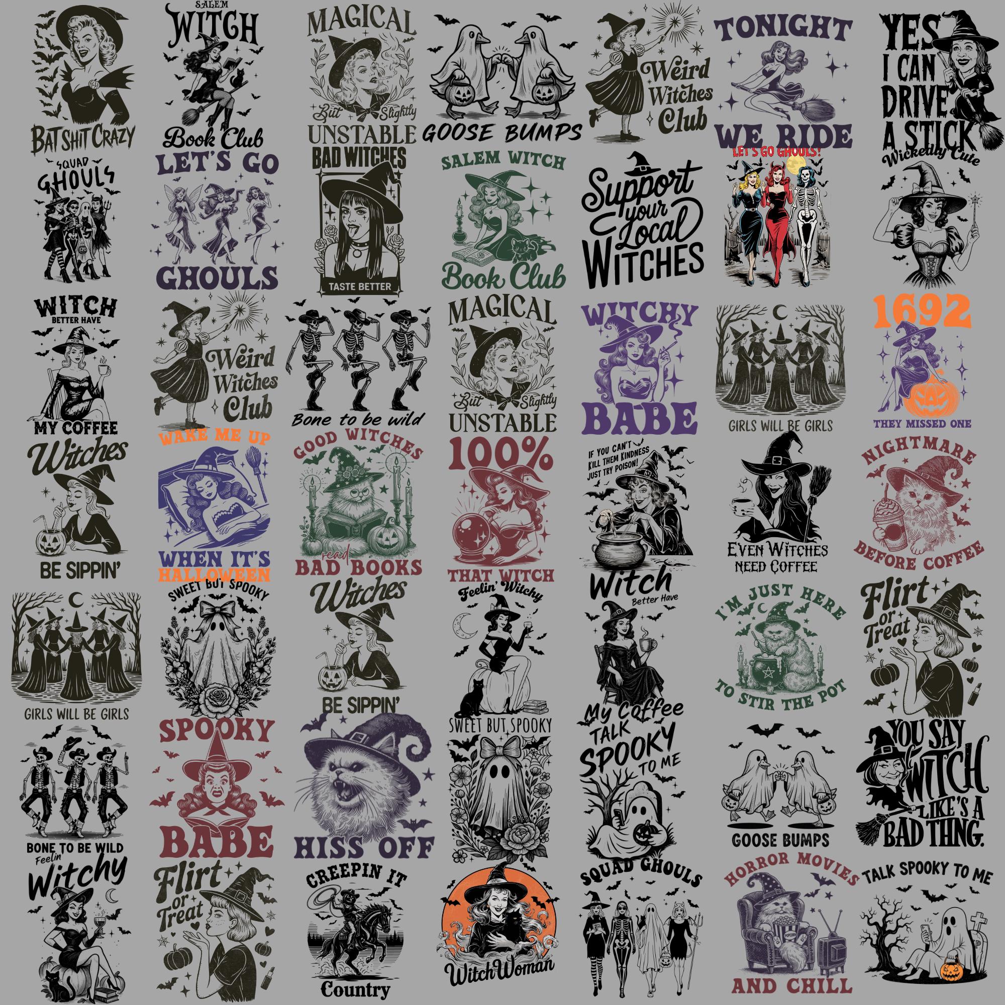 Vintage Halloween Png Bundle, Scarry Boo, Halloween Time, Ghost Png ...