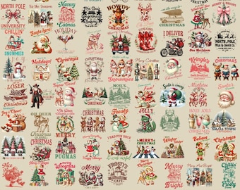 Vintage Christmas Bundle Png, Santa Claus Png, Vintage Designs, Merry Christmas, Old Vibes, Santa Shirt, Christmas Gift, Digital Download