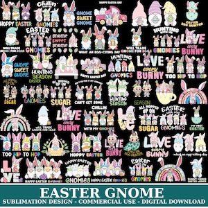 Paaskabouter PNG-bundel, Paascartoonafbeeldingen, Leuke kabouter PNG, Paas Peeps PNG, T-shirtafbeelding, Digitale download