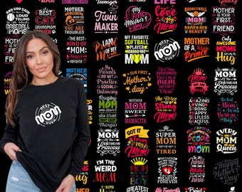 Diseños de camisetas para el día de la madre, citas de madres, paquete PNG, imágenes prediseñadas de mamá, regalo para mamá, vida de madre, mamá PNG, paquete de sublimación, uso comercial
