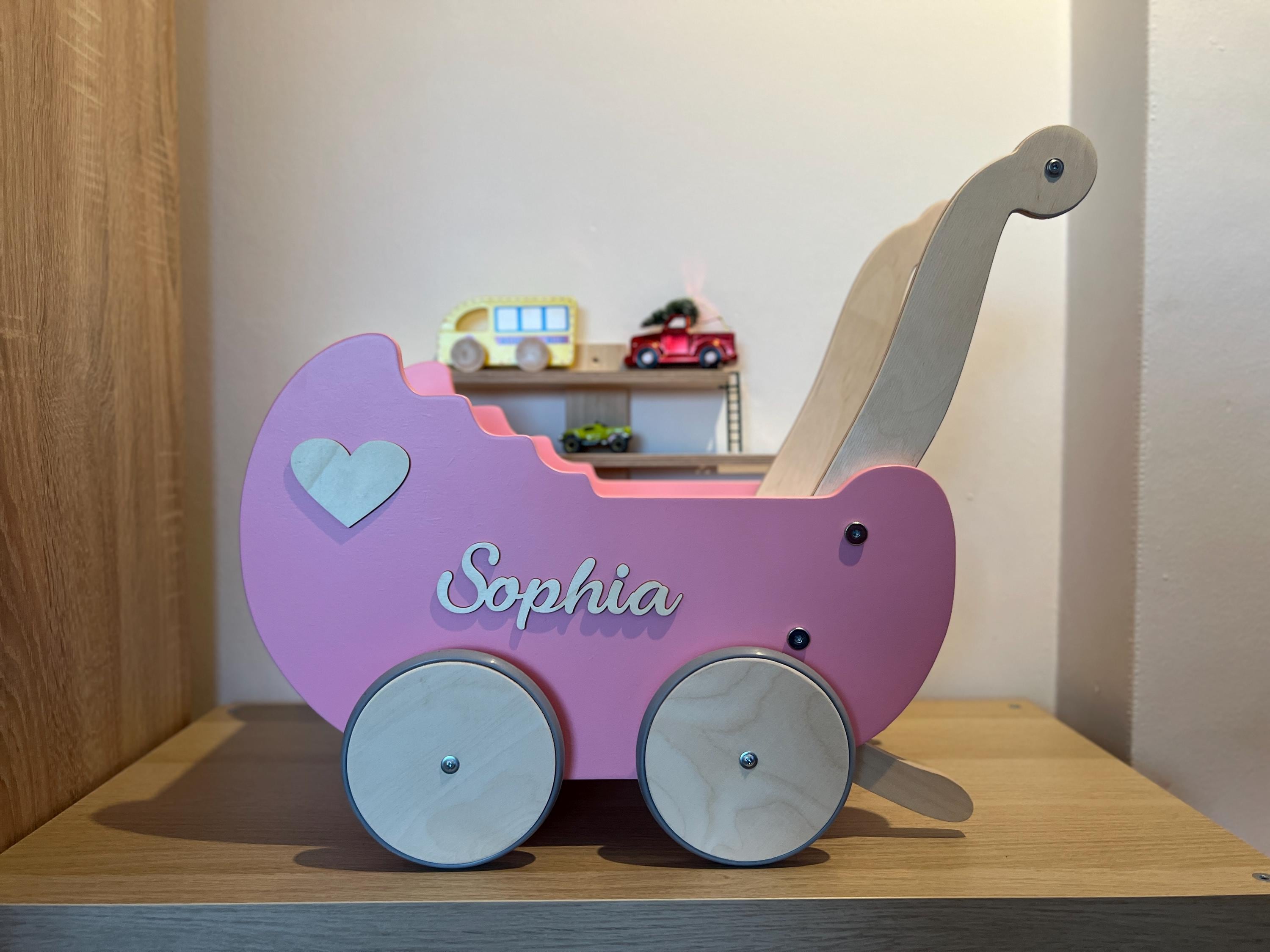 Doll Pram Baby Gift Personalized Wooden Walker Montessori Toy Wood