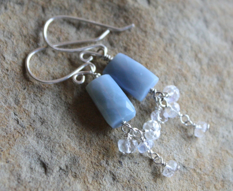 Sarah Earrings in Blue Chalcedony