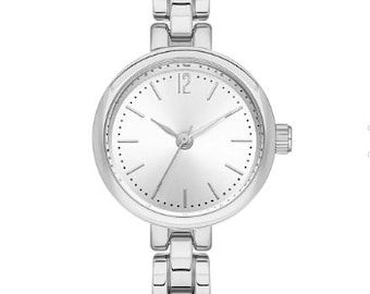 Armbanduhr für Frauen, weißes Zifferblatt, Muttertagsgeschenk, Geschenk für Sie, silberne Farbe, Vintage-Design, verstellbares Band, zierliche Uhr, cool