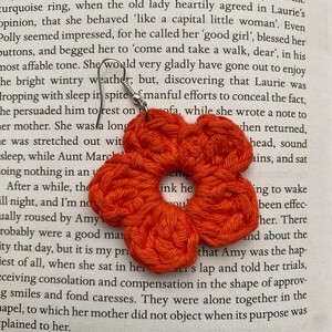 crochet flower earrings zdjęcie 2