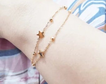 Handmade Summer Personalized Unique Elegant Exquisite Jewelry Rose Gold Star Bracelet