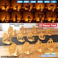 Halloween shadow candle holders with front pumpkin face pack Svg, dxf, Ai, Crd, Pdf, eps files for Glowforge| lightburn 2mm 3mm thickness