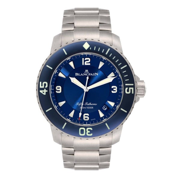 Oceanic Majesty: Blancpain Fifty Fathoms Automatic Titanium Blue Dial Men's Watch