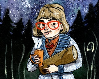 8.5"x11" Print: Log Lady, My Log Does Not Judge