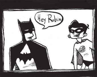 8.5"x11" Print: Batman is kinda a dick