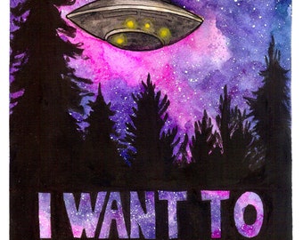 Print 8.5"x11": I want to Believe