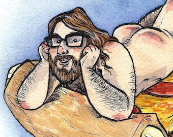 8.5 x 11: Lewd Crude Food Dudes...Pizza Dave!