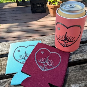 Butt heart Can coolers