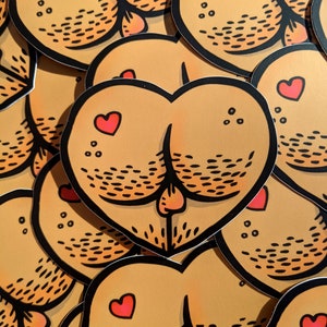 Vinyl sticker: Tan Buttheart image 2