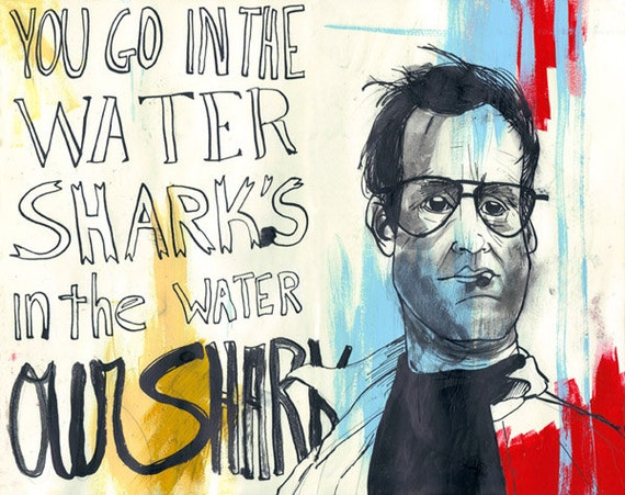 8 5x11 Jaws Sheriff Martin Brody Print Etsy Canada