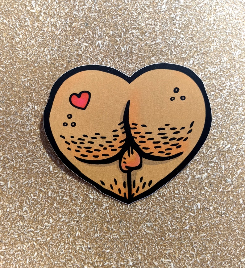 Vinyl sticker: Tan Buttheart image 1