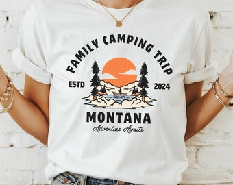 Camisa de camping familiar, camiseta de camping familiar personalizada, camisa de campamento familiar personalizada, camisas de camping para la familia, camisa de viaje a juego familiar