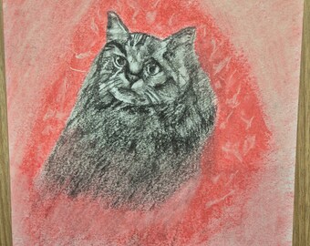 Pussycat, art, collectibles, popart, decoration, painting,kids art, sketches, charcoal painting.