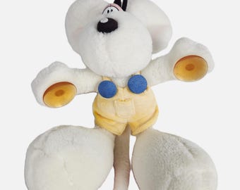 Diddl Mouse Plush Yellow Overalls - Suction Cups - Vintage 90s - Etsy