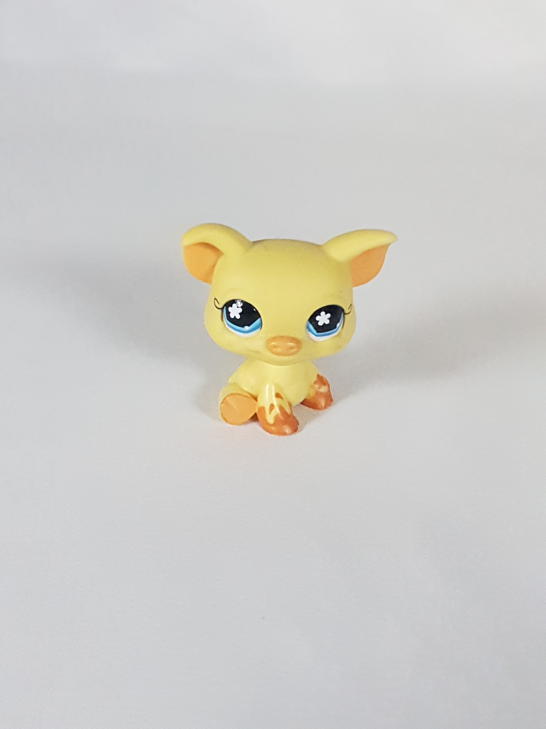 Figurine Littlest Pet Shop LPS Cochon Jaune #475 - Occasion