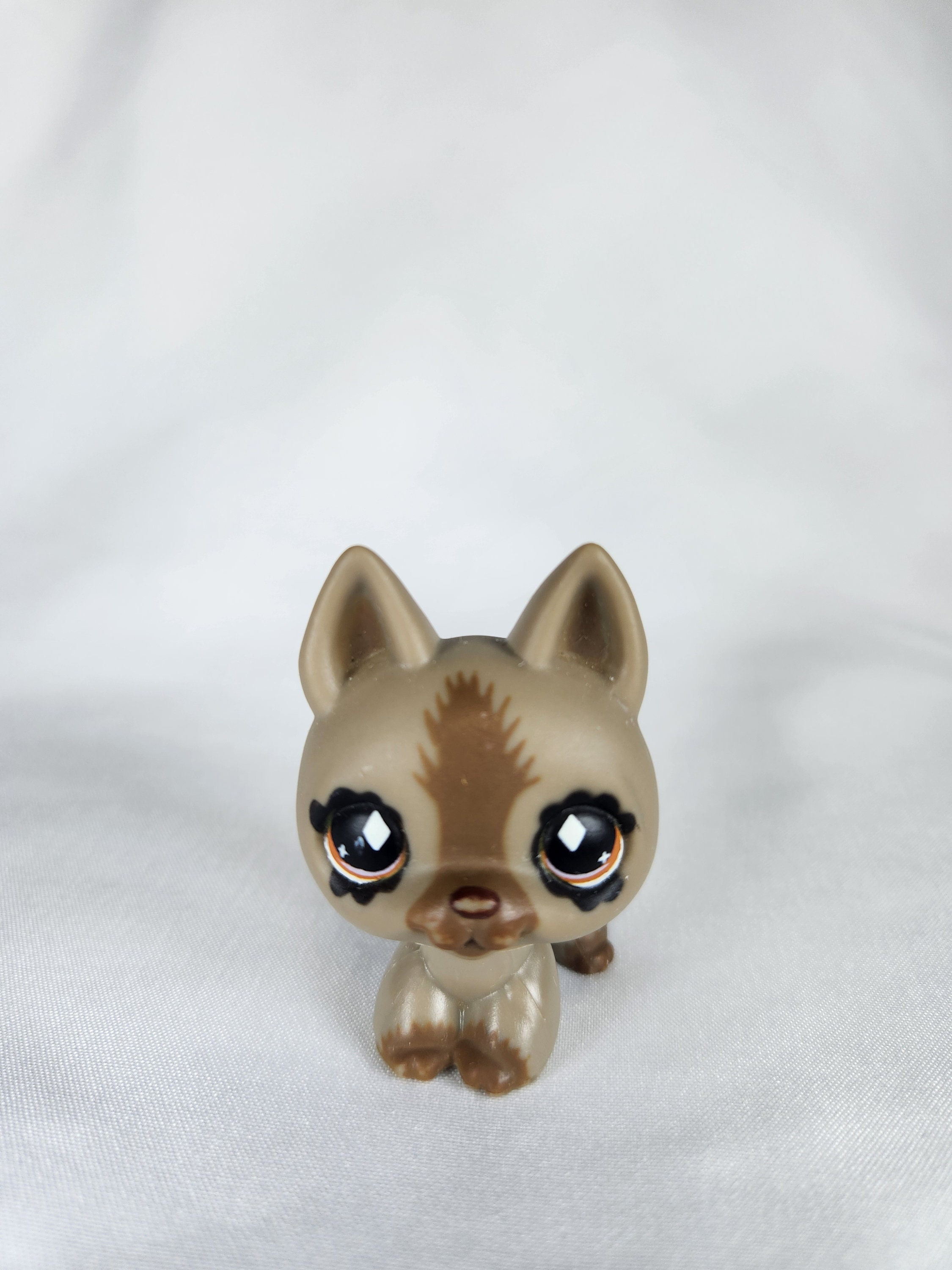 Figurine Littlest Pet Shop (LPS) #491 - Berger Allemand Noir Et Marron Diamant - Authentique Hasbro