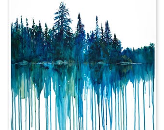 The Big Island on Rain Lake, Algonquin Park - DIGITAL DOWNLOAD of original painting by Heather Castles