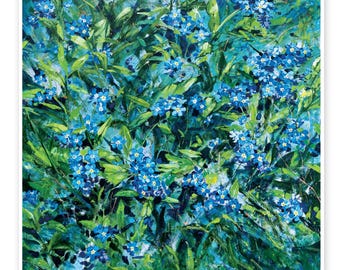 Forget-Me-Nots - DIGITAL DOWNLOAD of original painting by Heather Castles