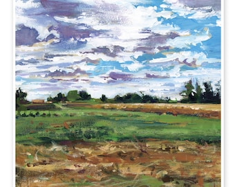 Tilled at Andrews Farm - DIGITAL DOWNLOAD of original painting by Heather Castles