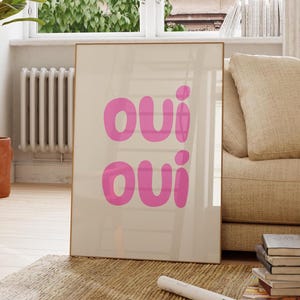 Oui Oui Bathroom Print, Funny Bathroom Wall Art Poster, French Bathroom Decor, Trendy Cute Home Decor, Bathroom Accessories, Digital Print