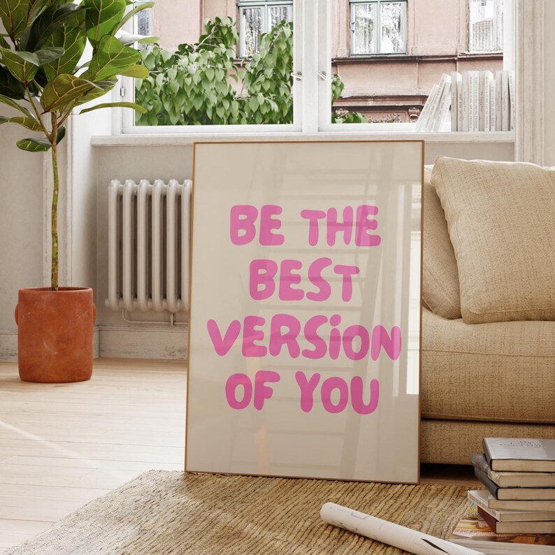 Pink Motivational Quote Art Print: Positive Affirmation Home Decor ...
