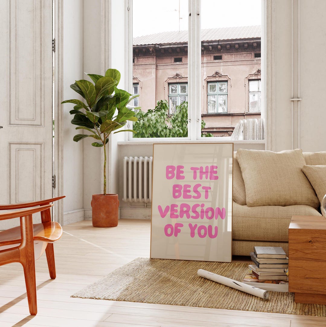 Pink Motivational Quote Art Print: Positive Affirmation Home Decor ...