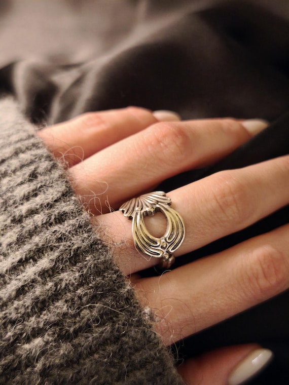 Mabel Spoon Ring Handmade Vintage Style Ring Spoon Rings