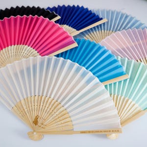 Personalized Fan, Customized Hand Fan, Wooden Wedding Fan, Gift For Wife, Commemorative Gift, Personalized Engraved Fan