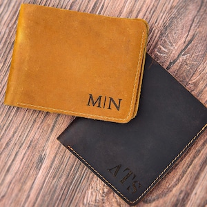 Portafoglio personalizzato con porta carte, senza confezione regalo, regalo da uomo con incisione, portafoglio personalizzato per compleanno, portafoglio da uomo a doppia piega, regalo per anniversario