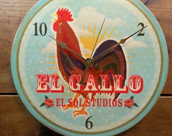 Loteria El Gallo Wall Clock