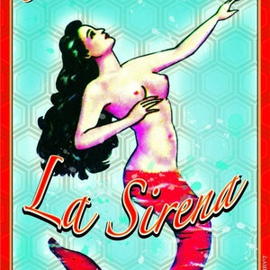 LA SIRENA. The mermaid Loteria inspired magnet