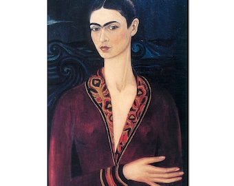 Frida Kahlo Elegant Red Dress Refrigerator Magnet