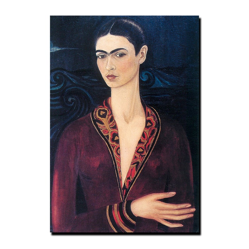 Frida Kahlo Elegant Red Dress Refrigerator Magnet image 1