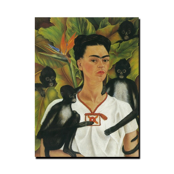 Frida with Monkeys refrigerator Magnet